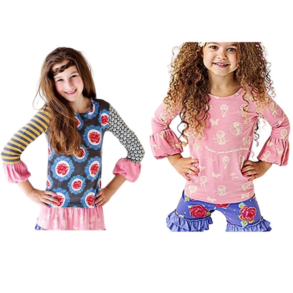 Bundle Of Matilda Jane Paint By Numbers Picasso AND Sky View Puffer Tees Size 4